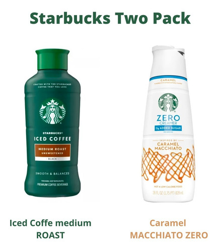 2 Pack Starbucks Creamer Carmel Zero Sugar Y Iced Medium