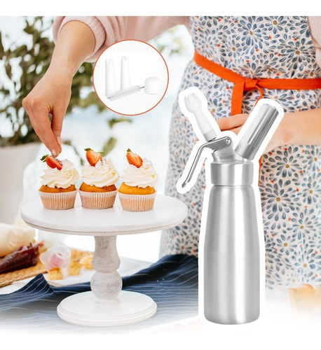 A * Dispensador De Crema Batida Profesional Acero Inoxidable