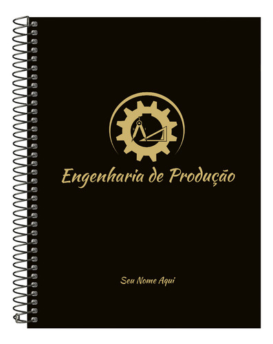 Caderno Universitário Personalizado Profissões Gold 15 Mat Cor Eng. De Produção