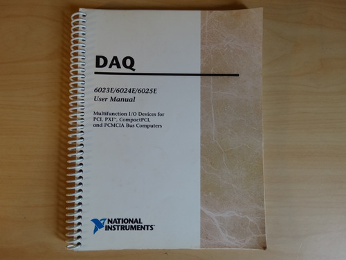 6023e/6024e/6025e Daq Cards User Manual, National Instrument