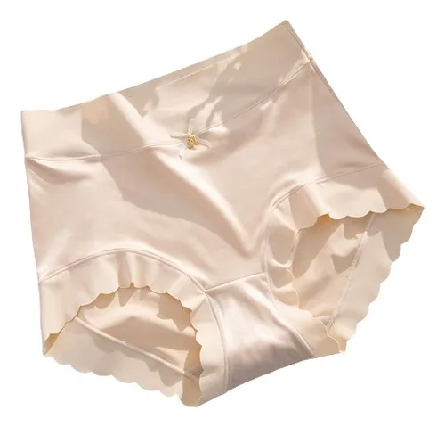 comprar 5 Peças Calcinhas De Seda Gelada Roupa Íntima Sem Costur,a