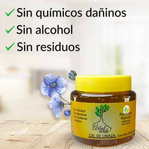 Gel Para Peinar Árbol Verde Linaza 250g