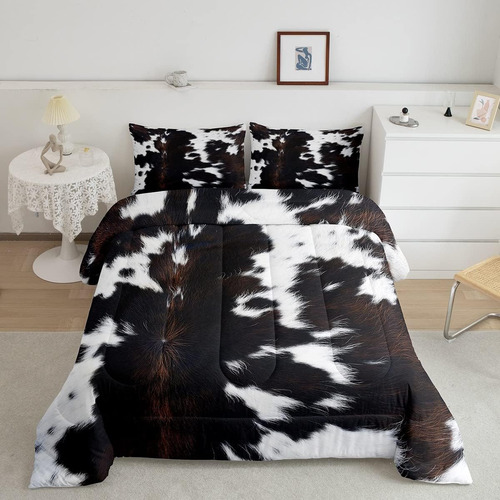 Juego De Ropa De Cama Con Estampado De Vaca Para Mujeres Adu