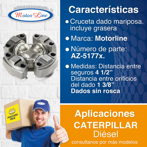 026 / Cruceta / 4 1/2 Pulgadas / Caterpillar / Az-5177x