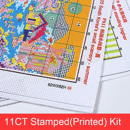 Kits De Punto De Cruz Estampados De 11unids Kit De Bordado P