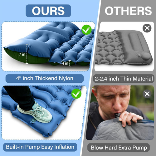 Almohadilla De Sueño Doble: Alfombrilla Para Dormir Auto-inf