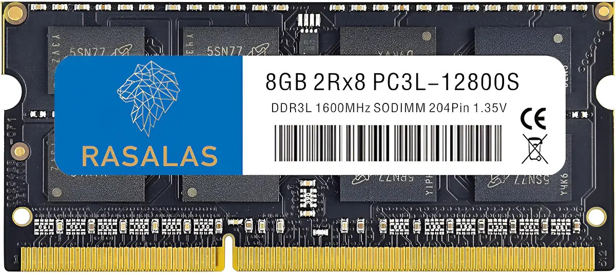 Memoria RAM Rasalas 8GB DDR3L 1600MHz SODIMM Gamer Compatible Intel AMD