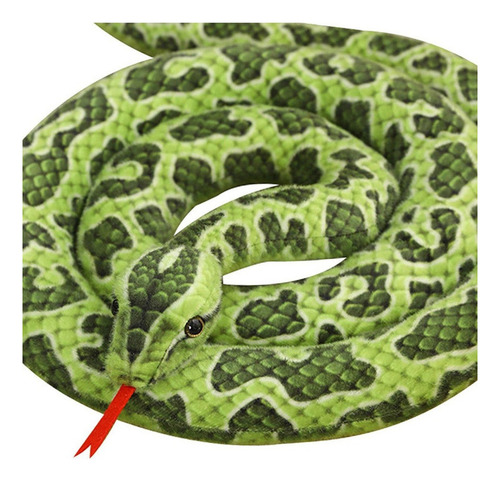 Brinquedo Cobra De Brinquedo Animal De Pelúcia Verde 200cm