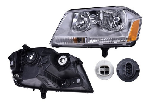 Faro Dodge Avenger 08 09 10 11 12 13 14 Fondo Negro Rh Rdc