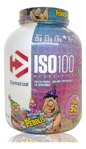 Iso 100 Hydrolyzed 5 Lbs Birthday Cake Pebbles Dymatize.