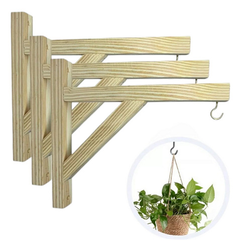 Soporte, Colgante Para Plantas Con Gancho X3 Unidades