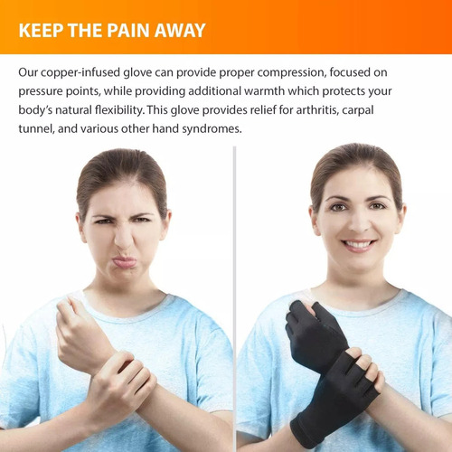 2 Pares De Guantes De Cobre Guantes De Compresión Para Artri