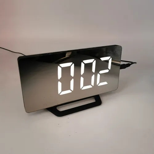 Reloj Digital Eléctrico Con Reloj Blanco De Pantalla Grande