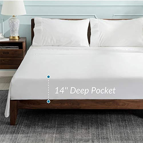 Bedsure Juego De Sábanas Blancas Tamaño King - Ropa De Cama