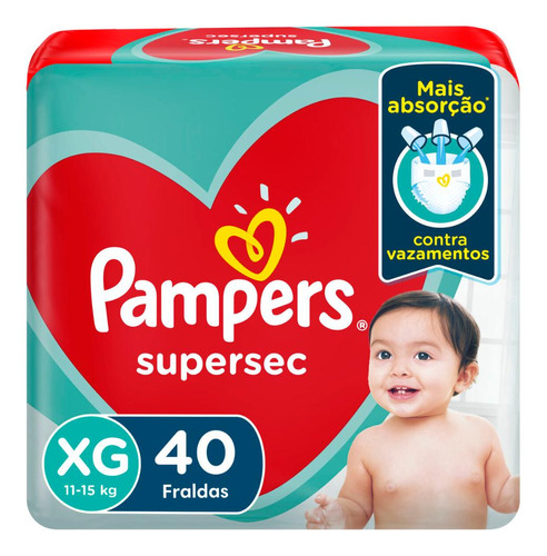 Fralda Pampers Supersec Xg 40 Unidades