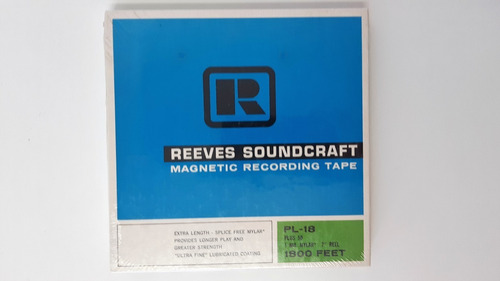 Fita Reeves Sound ¼ 1800 Pés 7pol Tape Deck Rolo Nova Selada