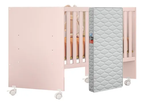 comprar Mini Berço Para Quarto De Meninas Com Colchão E Rodizios