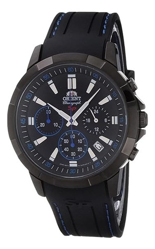 Reloj Orient Fkv00007b0 Sport Unitalla 44mm Color De La Correa Negro Color Del Bisel Negro Color Del Fondo Negro