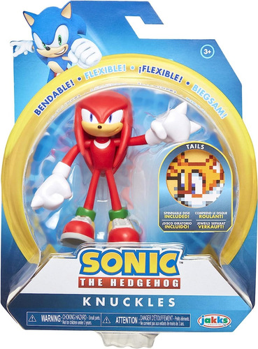 Sonic The Hedgehog Figura Knuckles + Accesorios 10cm