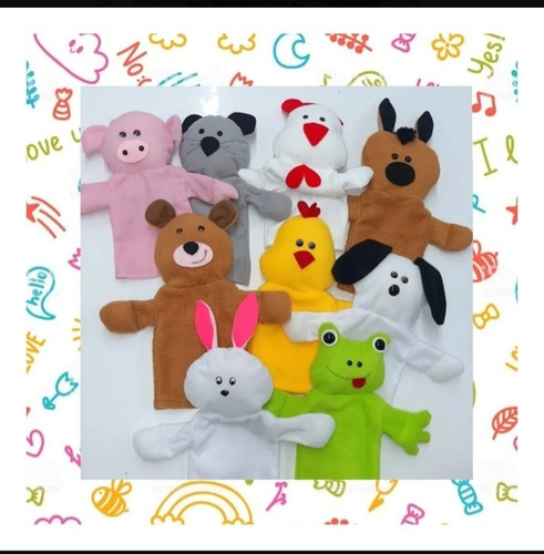 Kit X6 Títeres De Animales