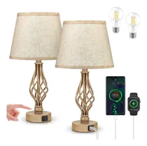 Comprar Juego De 2 Lámparas De Noche Para Mesa Táctil, Lámparas De M