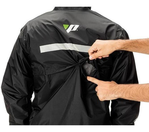 Imagem 3 de 6 de Capa Chuva Nylon Pantaneiro Moto Luxo Forro Ventilação Cores