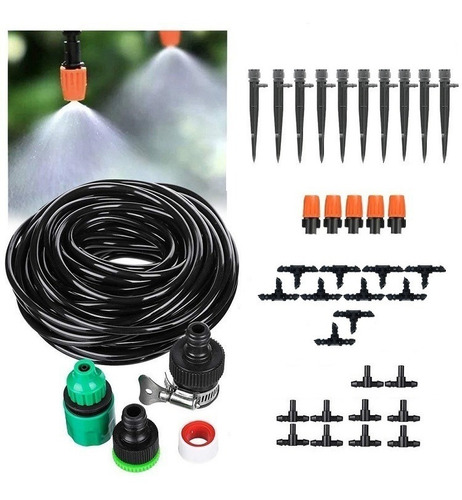 Imagen 1 de 10 de Kit De Riego Sistema Automático Por Goteo/aspersor Cerco Bal