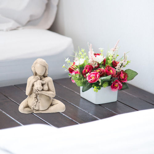 Estatua De Madre Hijo De Mesa, Figura De Madre Madre