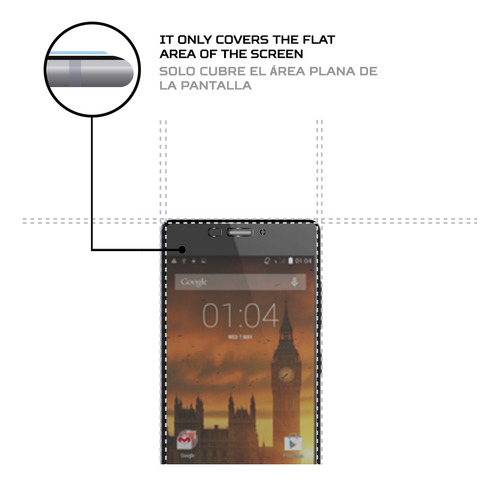 Protector Mica Pantalla Para Kazam Tornado 552l