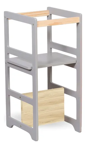Torre De Aprendizagem Montessoriana Regula Altura Cinza