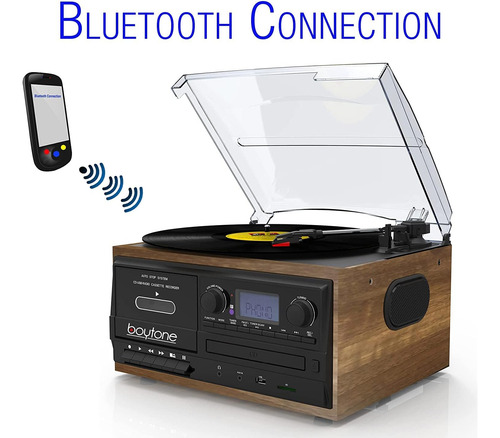 Bottone Bt-32w, Tocadiscos Bluetooth Platillo De Discos, De