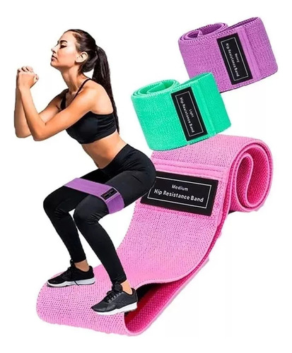 Pack 3 Bandas Elasticas Ligas Resistencia Piernas Gluteos