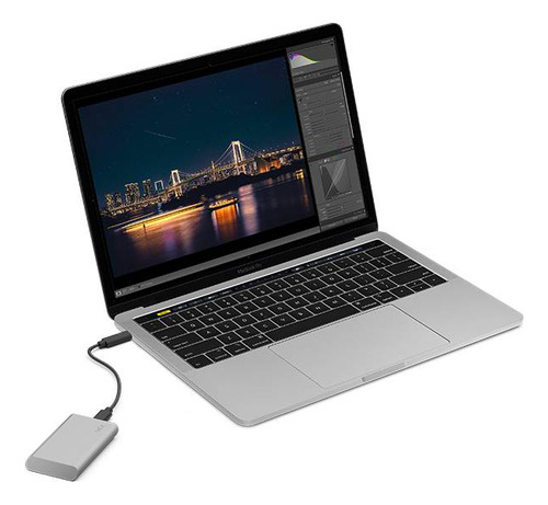 Disco Externo Solido 1tb LaCie Portable SSD v2 Usb C hasta 1050mb S Apto Windows Mac e Ipad Diseño Compacto Color Gris