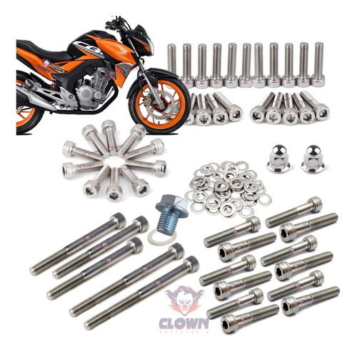 Clown Twister Inox Kit Parafusos Allen Motor Cb250f 2015 B5i