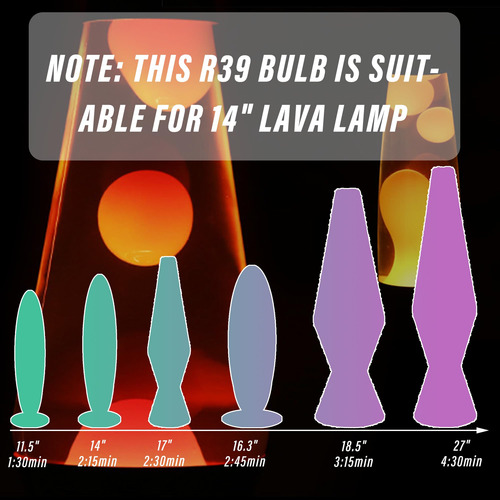 Paquete De 2 Bombillas De Lava E17 R39 30 W
