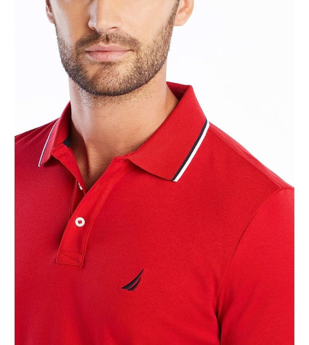 Polo Nautica Classic Fit Sleeve - Rojo