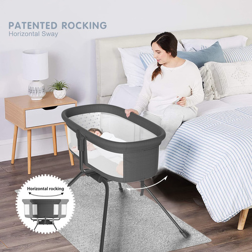 Bassinet Angelbliss 3 In 1 Rocking & Bedside Sleeper White