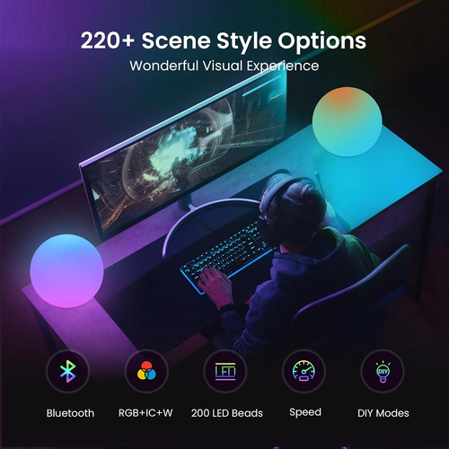 Luz Nocturna Que Cambia De Color, Lámpara Led Inteligente Co