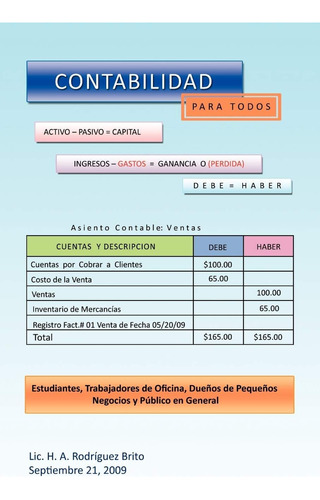 Libro: Contabilidad Para Todos: Estudiantes, Trabajadores De