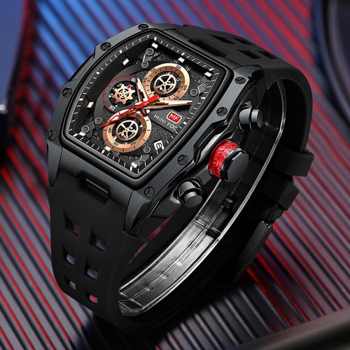 Relojes Para Hombres Reloj Tonneau De Esqueleto De Lujo Para