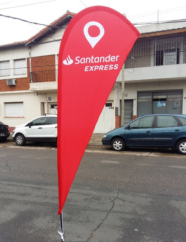 3 Estructuras Fly Banners De 2,50 M + Fly Impreso + Estaca.