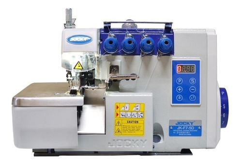 Máquina de coser Jocky JK-F7-5D blanca y azul 110V