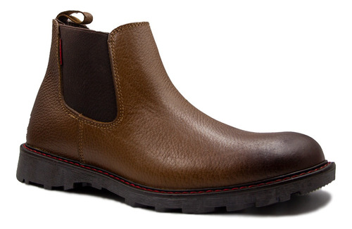 Bota Chelsea De Piel Miel Para Hombre Crosscountry 7737