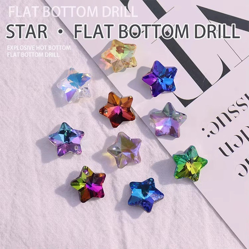 Dije Cuentas De Cristal De Estrella 10 Mm Verde Con Orificio Verde 1 Cm 1 Cm (Usado)