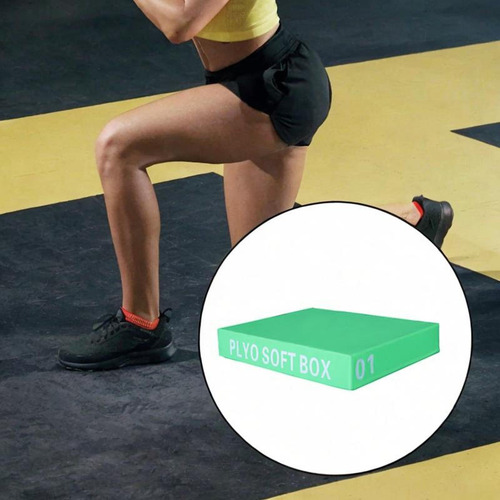 Caja De Salto Pliométrica, Caja Elevadora Verde 15cm Alto