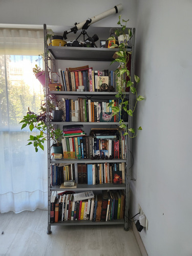 Biblioteca / Estanteria De Metal Gris Claro (Usado)