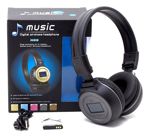 Audifonos Bluetooth Diadema Pantalla Microsd Radio Flexible