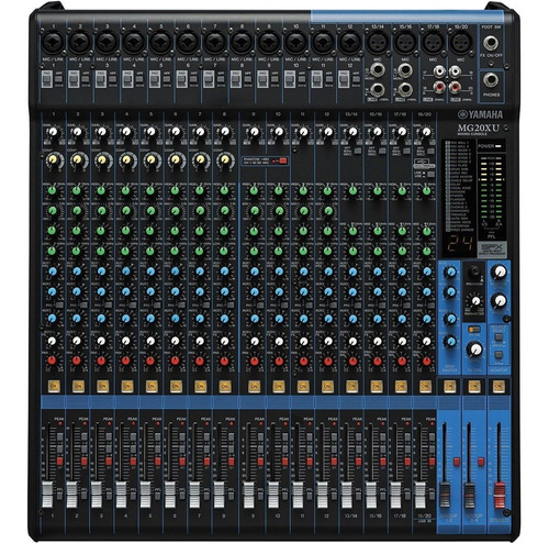 Mesa De Som Yamaha Mg20xu 20 Canais Mixer 1 Ano De Garantia