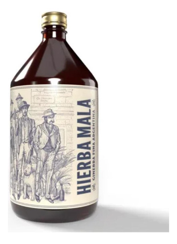 Gin Hierba Mala 1 Litro Ginebra Fina Argentina Fullescabio