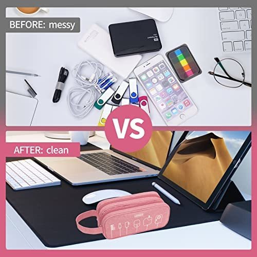 Organizador Electrónico Para Viaje - Doble Capa + Bolsillo